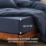 Navy Blue King Size 4-Piece Bedding Set