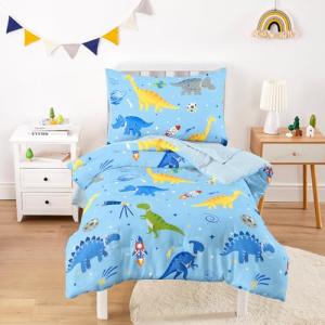 Dinosaur Toddler Bedding Set, Dino Astronauts Theme