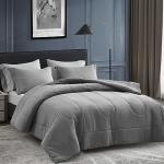 Maple&Stone 7-Piece Full Comforter Set, Grey