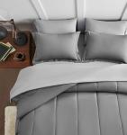 Maple&Stone 7-Piece Full Comforter Set, Grey