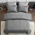 Maple&Stone 7-Piece Full Comforter Set, Grey