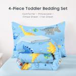Dinosaur Toddler Bedding Set, Dino Astronauts Theme