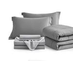 Maple&Stone 7-Piece Full Comforter Set, Grey