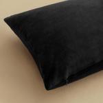 Black Velvet Decorative Pillow Covers, Set of 2