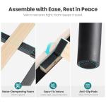 Beige Twin Size Upholstered Bed Frame with Slats