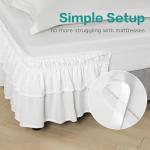 NookZuzu Ruffled White Bed Skirt for Twin Beds