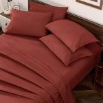 Horbaunal Rust Queen Sheet Set - 6 Piece Luxury