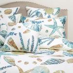 Beach Themed Cotton Duvet Cover Set, Full Size
