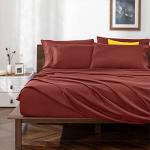 Horbaunal Rust Queen Sheet Set - 6 Piece Luxury