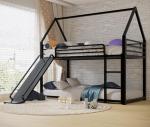 Twin Over Twin Bunk Bed with Slide and Ladder