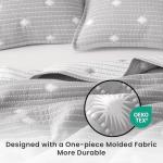 Queen Stripe Jacquard Cotton Quilt Set, 3 Pieces