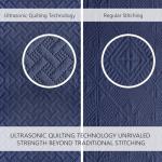 Ultra Soft Navy Blue Queen Quilt Set 3 Pieces