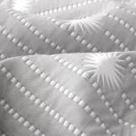 Queen Stripe Jacquard Cotton Quilt Set, 3 Pieces