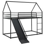 Twin Over Twin Bunk Bed with Slide and Ladder