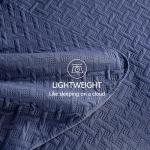 Ultra Soft Navy Blue Queen Quilt Set 3 Pieces