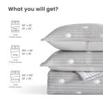 Queen Stripe Jacquard Cotton Quilt Set, 3 Pieces