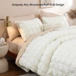 Cream White Queen Comforter Set with Pillowcases