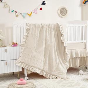 NacoMoco 3-Piece Ruffle Crib Bedding Set