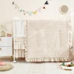 NacoMoco 3-Piece Ruffle Crib Bedding Set