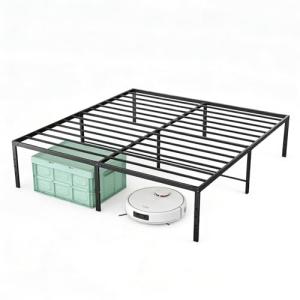 Sweetcrispy Full Size Metal Bed Frame with Storage