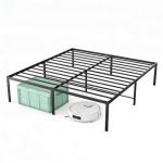 Sweetcrispy Full Size Metal Bed Frame with Storage