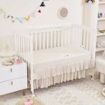 NacoMoco 3-Piece Ruffle Crib Bedding Set