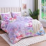 YIYEA Queen Floral Duvet Cover Set, 3PC