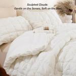 Cream White Queen Comforter Set with Pillowcases