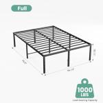 Sweetcrispy Full Size Metal Bed Frame with Storage