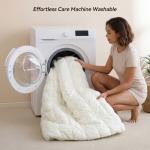 Cream White Queen Comforter Set with Pillowcases