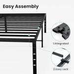 Sweetcrispy Full Size Metal Bed Frame with Storage