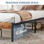 Twin Metal Platform Bed Frame with Headboard