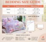 YIYEA Queen Floral Duvet Cover Set, 3PC