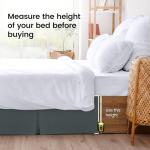 Utopia Bedding Queen Bed Skirt - Grey Ruffle Style