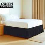 Utopia Bedding Queen Elastic Bed Skirt - Black
