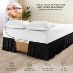 Utopia Bedding Queen Elastic Bed Skirt - Black