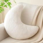 Moon-Shaped Plush Pillow for Bed & Couch