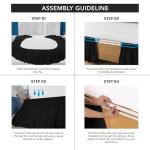 Utopia Bedding Queen Elastic Bed Skirt - Black