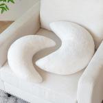 Moon-Shaped Plush Pillow for Bed & Couch