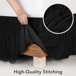 Utopia Bedding Queen Elastic Bed Skirt - Black