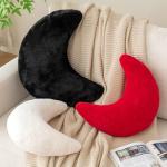 Moon-Shaped Plush Pillow for Bed & Couch