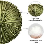 Velvet Ruched Pumpkin Throw Pillow Set of 2