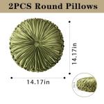 Velvet Ruched Pumpkin Throw Pillow Set of 2