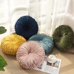 Velvet Ruched Pumpkin Throw Pillow Set of 2