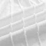White Ruffled Full Bed Skirt with Split Corners