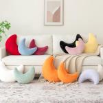 Moon-Shaped Plush Pillow for Bed & Couch