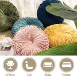 Velvet Ruched Pumpkin Throw Pillow Set of 2