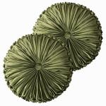 Velvet Ruched Pumpkin Throw Pillow Set of 2