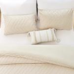 Beige Tufted Jacquard Pillow Case Set of 2