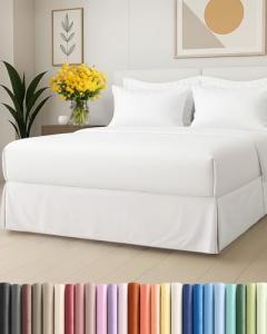 Queen Size Pleated Bed Skirt - Soft & Easy Fit